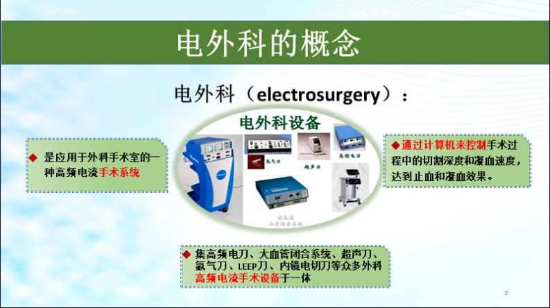 Basic knowledge of electrosurgery